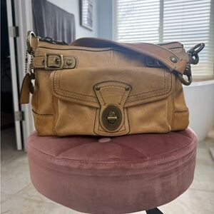 Coach 11127 Vintage Camel Tan 65th Anniversary Legacy Leather Shoulder Bag